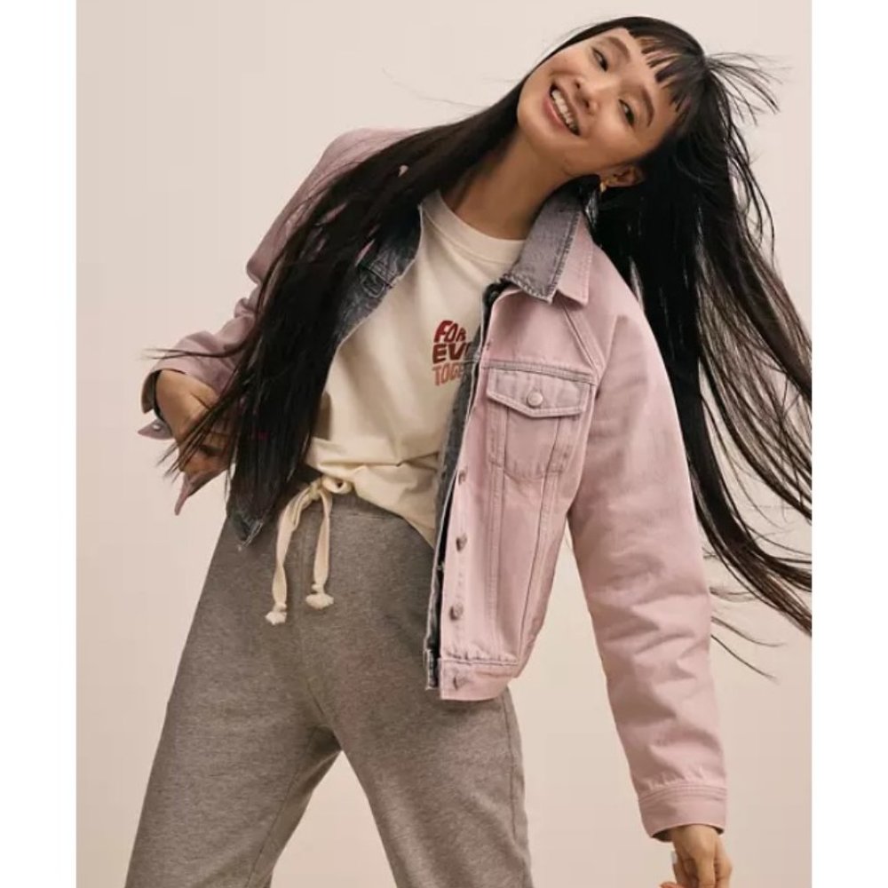 Madewell The Raglan Oversized Jean Jacket, Size S.